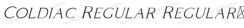 Coldiac Regular Regular字体转换